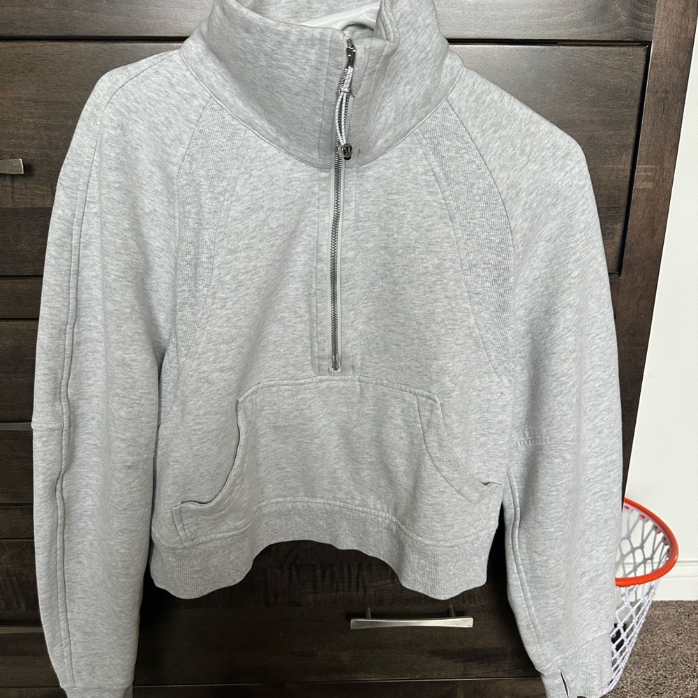 Gray Women's Half zip funnel scuba